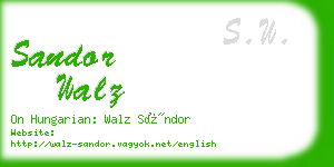 sandor walz business card